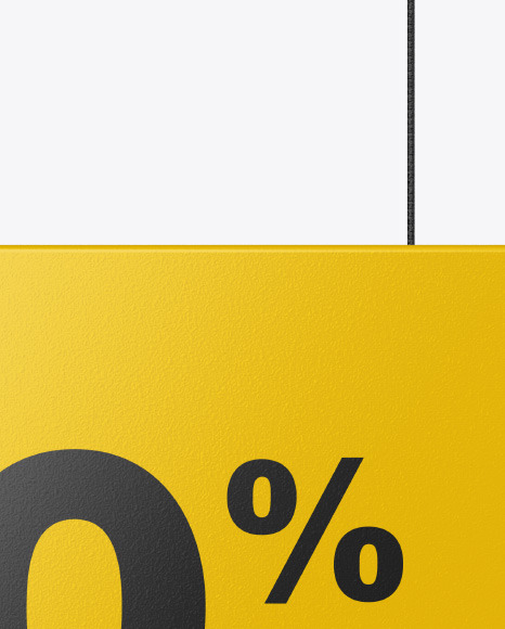 Glossy Discount Sign Mockup