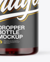Dark Amber Glass Dropper Bottle Mockup