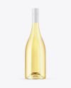 Clear Glass White Wine Bottle Mockup