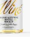 Clear Glass White Wine Bottle Mockup