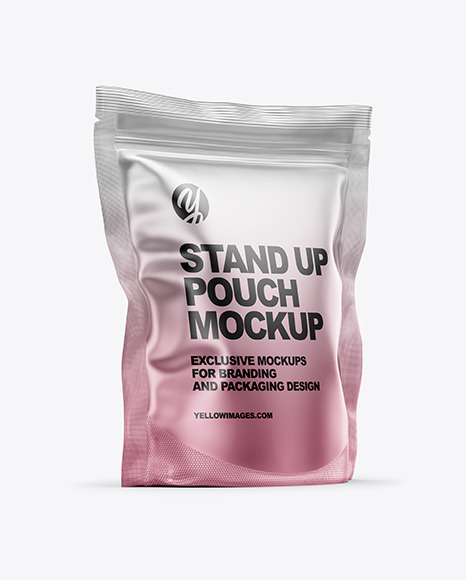 Matte Metallic Stand Up Pouch Bag Mockup - Foil+Bottle+Pouch+Bag+Packaging+Mock-Up+|+Bag+packaging+...