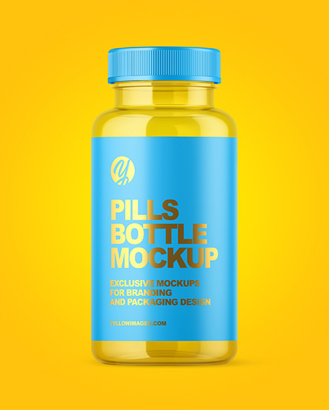 Empty Pills Bottle Mockup