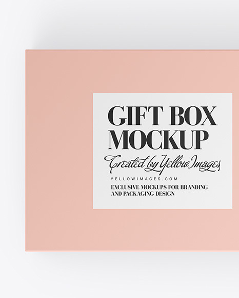 Opened Gift Paper Box Mockup