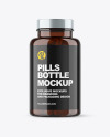 Amber Pills Bottle Mockup