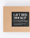 Opened Gift Kraft Box Mockup