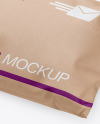 Kraft Mailing Bag Mockup - Half Side View