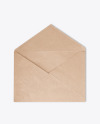 Opened Kraft Paper Envelope Mockup