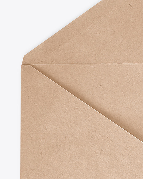 Opened Kraft Paper Envelope Mockup