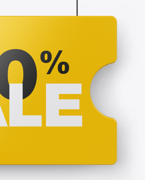 Glossy Discount Sign Mockup