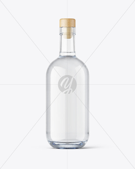 Clear Glass Vodka Bottle Mockup Clear Glass Vodka Bottle Mockup