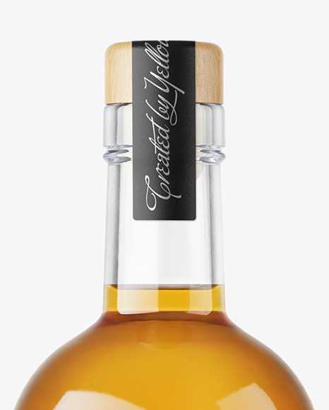 Clear Glass Whisky Bottle mockup