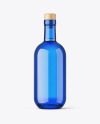 Blue Glass Gin Bottle Mockup