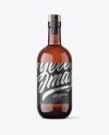 Amber Glass Vodka Bottle Mockup Amber Glass Vodka Bottle Mockup