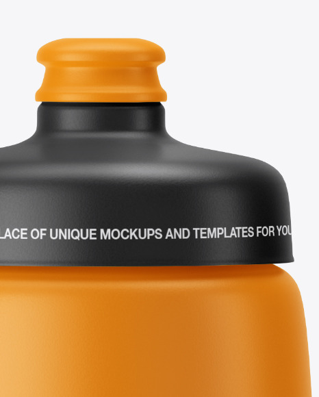 Matte Plastic Sport Bottle Mockup