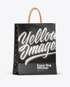 Glossy Shopping Bag w/ Rope Handles Mockup