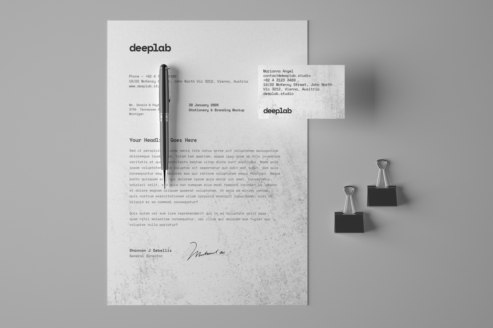 Stationery Branding Mockup Set Stationery Branding Mockup Set