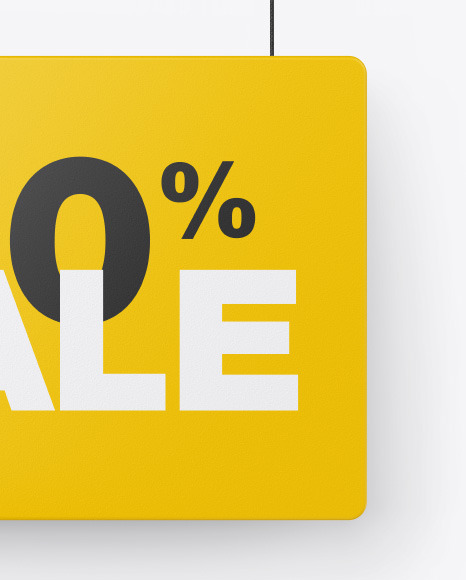 Matte Discount Sign Mockup