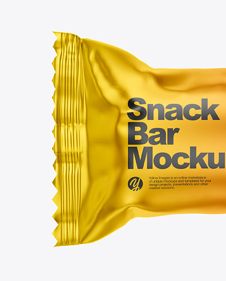 Matte Metallic Snack Bar Mockup