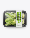 Plastic Tray With Bok Choy Mockup