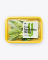 Plastic Tray With Bok Choy Mockup