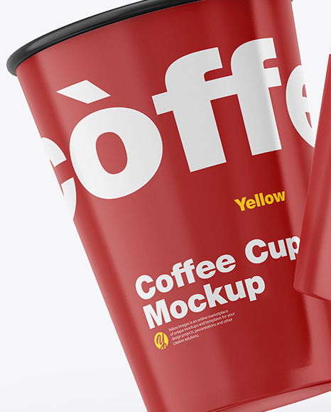 Glossy Coffee Cup Mockup