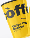 Glossy Coffee Cup Mockup