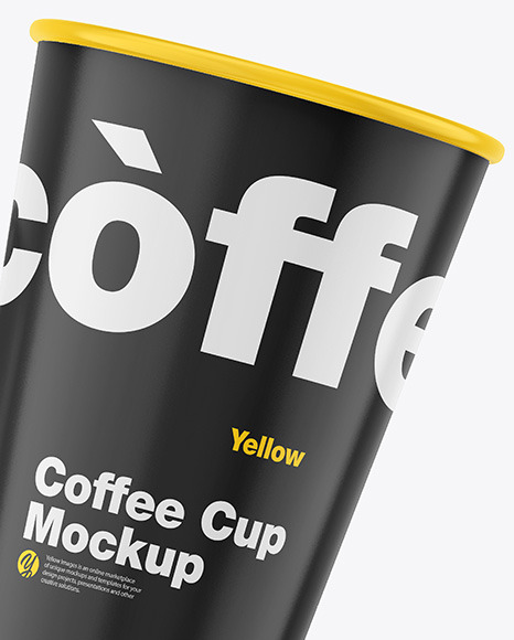 Glossy Coffee Cup Mockup