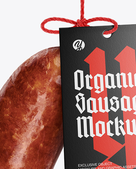 Dark Krakowska Sausage Mockup Dark Krakowska Sausage Mockup