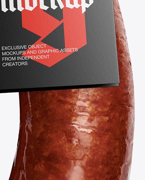 Dark Krakowska Sausage Mockup Dark Krakowska Sausage Mockup