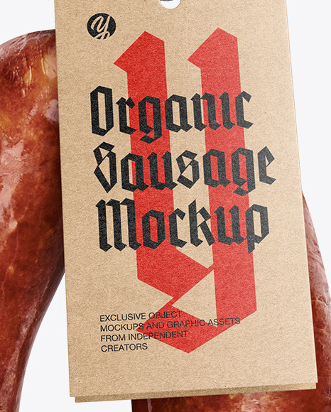 Dark Krakowska Sausage Mockup Dark Krakowska Sausage Mockup