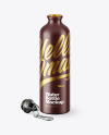 Matte Opened Aluminum Water Bottle Mockup