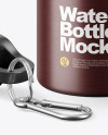 Matte Opened Aluminum Water Bottle Mockup