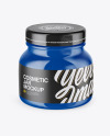 Glossy Cosmetic Jar Mockup – High-Angle Shot