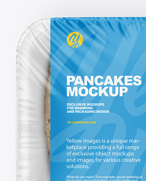 Tray With Pancakes Mockup