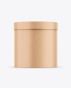 Round Gift Kraft Box Mockup