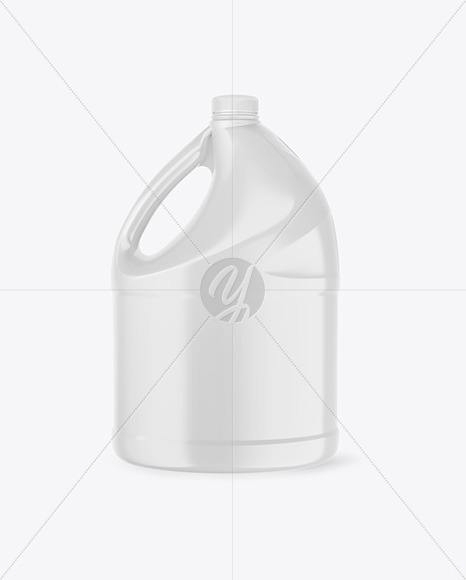 3.8L Glossy Plastic Bottle Mockup