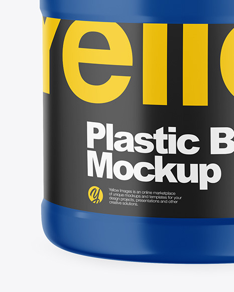 3.8L Glossy Plastic Bottle Mockup