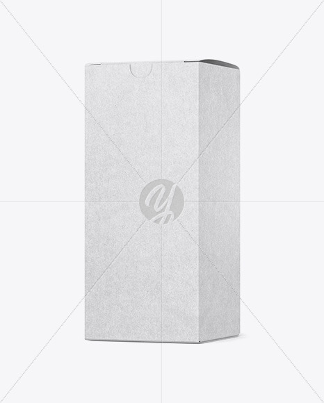 Kraft Paper Box Mockup - Half Side View