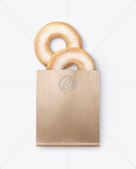 Kraft Package w/ Donuts Mockup