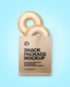 Kraft Package w/ Donuts Mockup