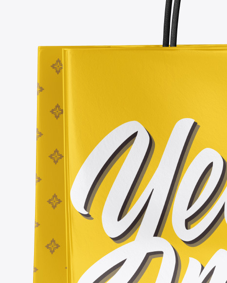 Matte Shopping Bag w/ Rope Handles Mockup