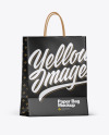 Matte Shopping Bag w/ Rope Handles Mockup