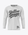 Melange Men&#039;s Long Sleeve T-Shirt Mockup