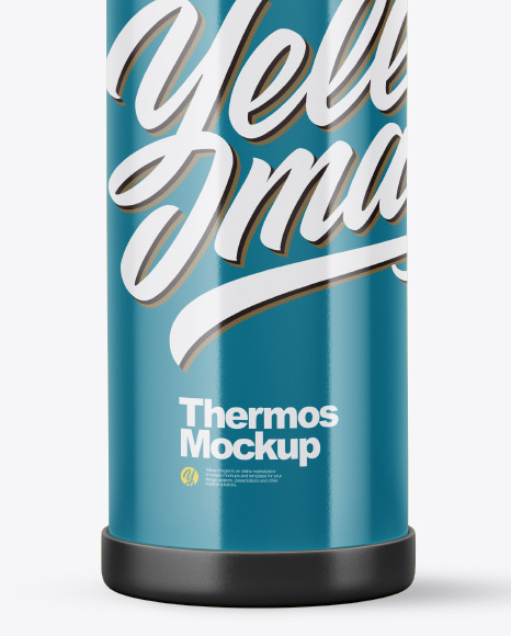 Glossy Thermos Mockup