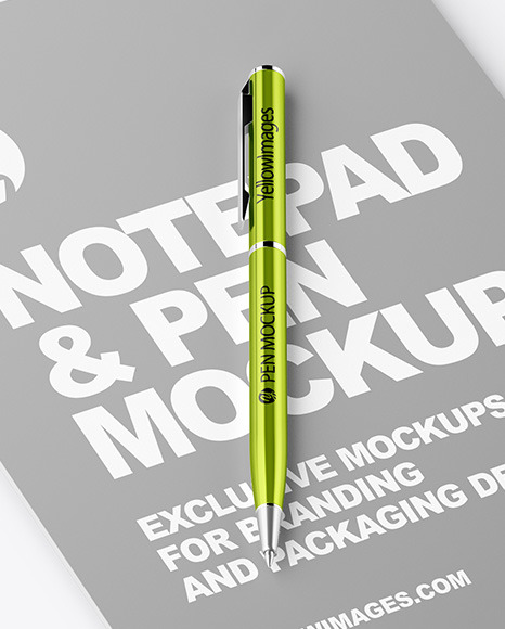 Notepad & Pen Mockup