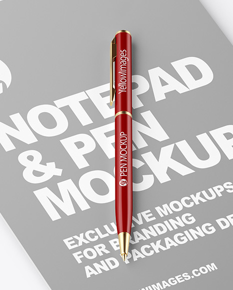 Notepad &amp; Pen Mockup