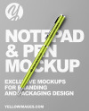 Notepad &amp; Pen Mockup