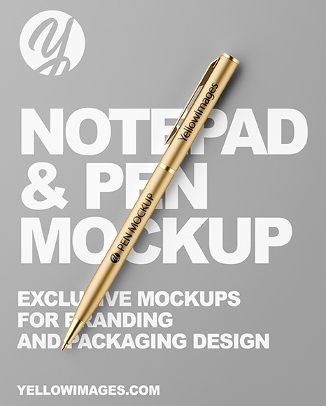 Notepad & Pen Mockup