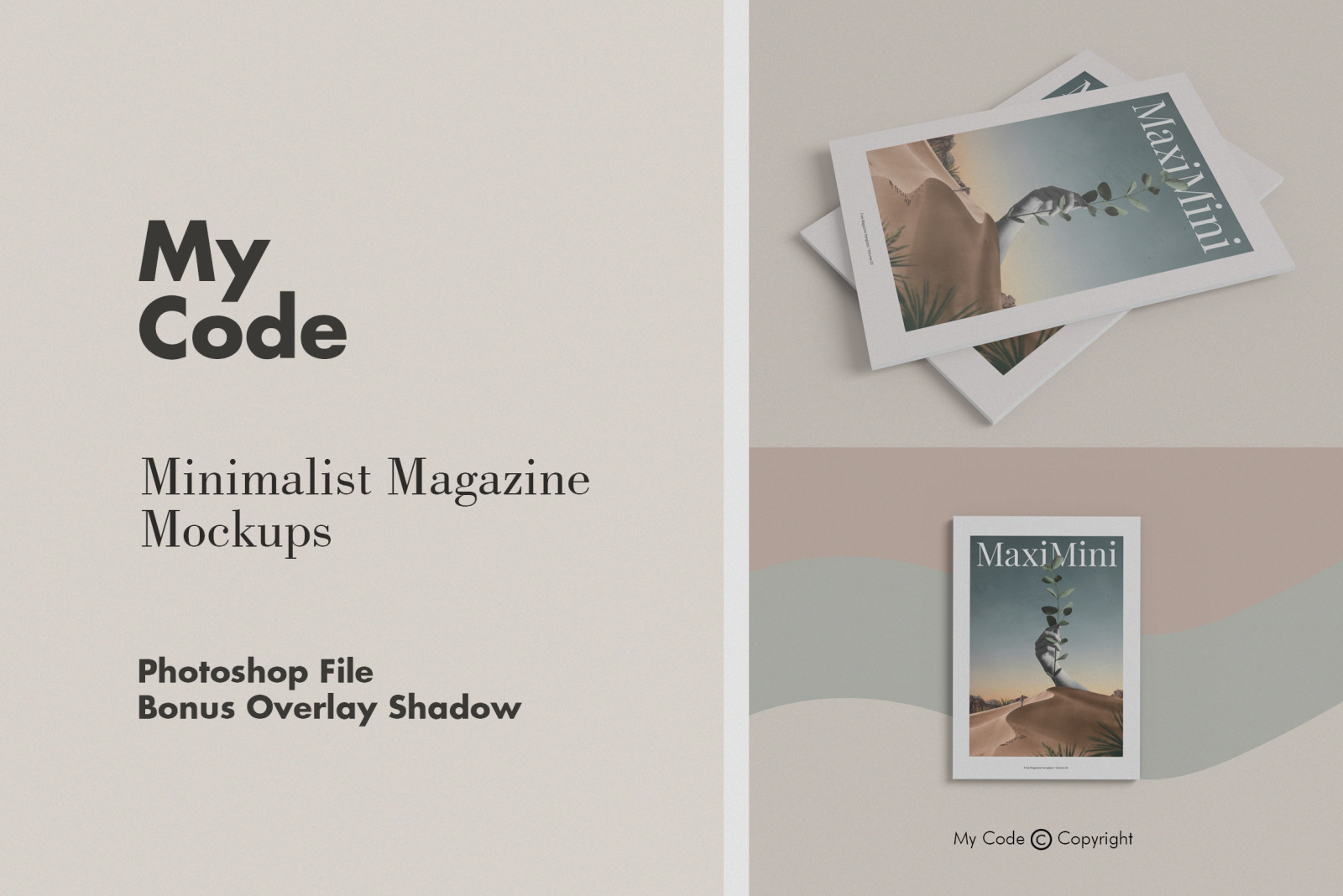 Minimalist Magazine Mockup Minimalist Magazine Mockup