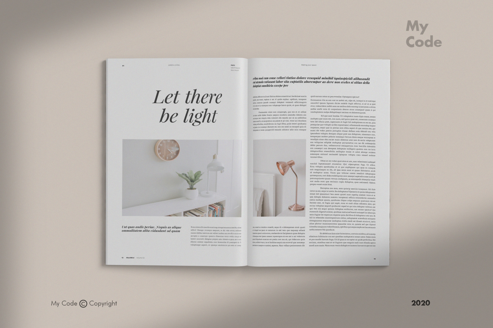 Minimalist Magazine Mockup Minimalist Magazine Mockup